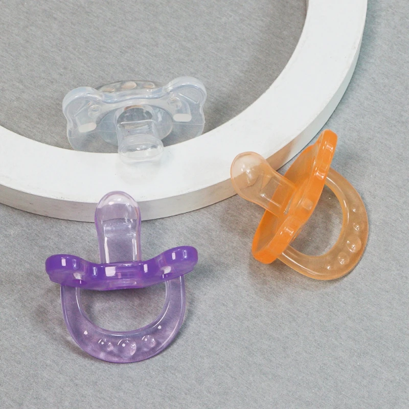 Baby silicone pacifier Baby super soft sleep imitation breast milk liquid silicone teether anti-flatulence silicone pacifier silicone teether