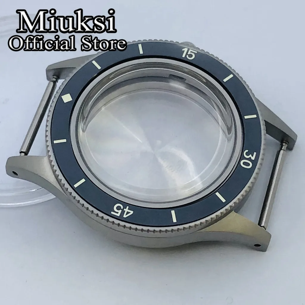 Miuksi 40mm Retro Watch Case with Domed Glass and Luminous Bezel
