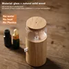 Waterless Aroma Essential Oil Diffuser Wooden Glass Aromatherapy Air Fragrance Electric Scent Diffuser Nebulizer For Home 2