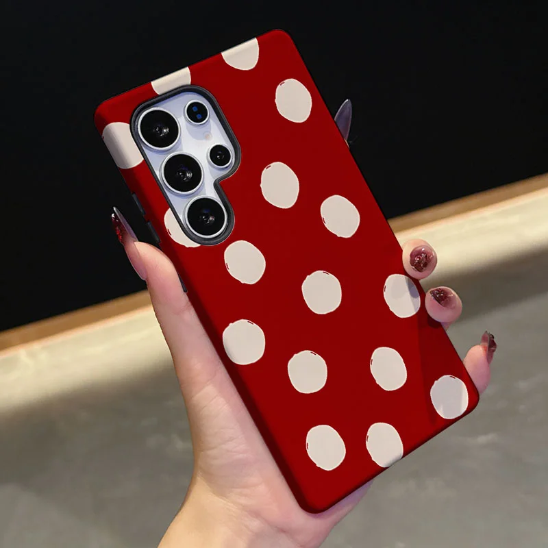 Chic Polka Dot Phone Case with Dual-Layer Protection