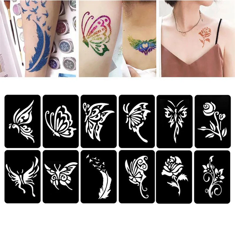 358 Styles Temporary Henna Tattoo Stencil For Body Art Women Men Kids