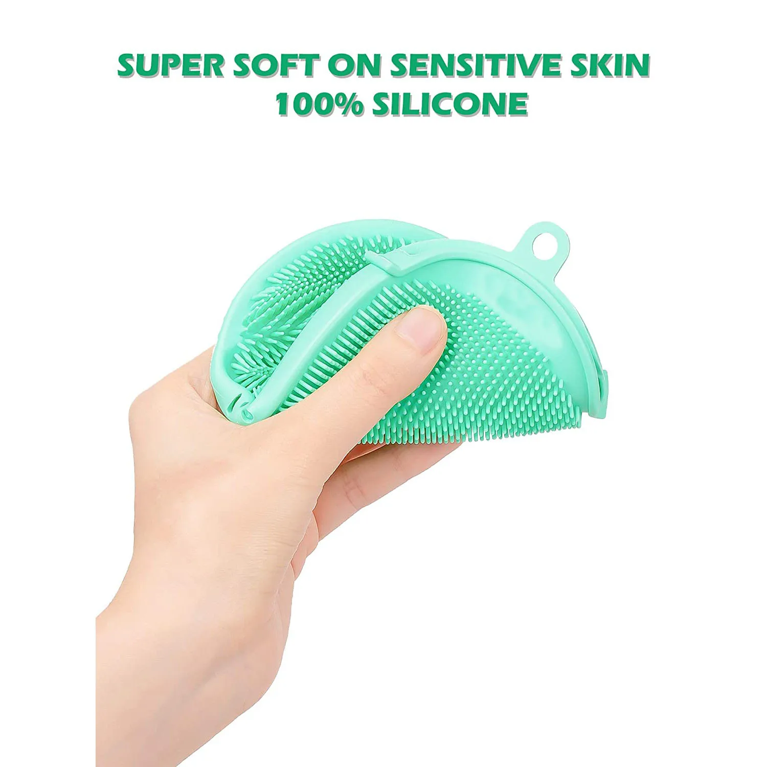2-Pack Glove-Shaped Body Brush for Wet and Dry Brushing, Silicone Bath Brush for Gentle Exfoliating on Softer, Glowing Skin