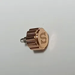 Screw - in Engraved 'S' Watch Crown Replacement for Automatic Movements - Premium Style (19 Rose gold)