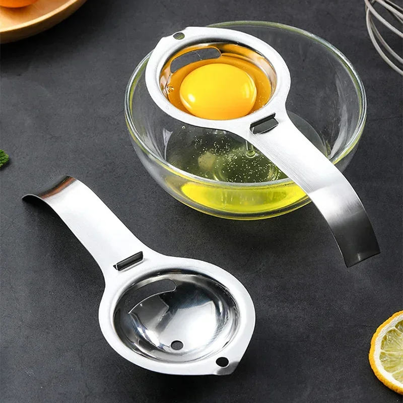 Egg Separator Egg Separator Egg Yolk Separator Divider Stainless Steel Yolk Filter Sieve Baking Cooking Tools Kitchen Accessories eggshell separator,egg separator
