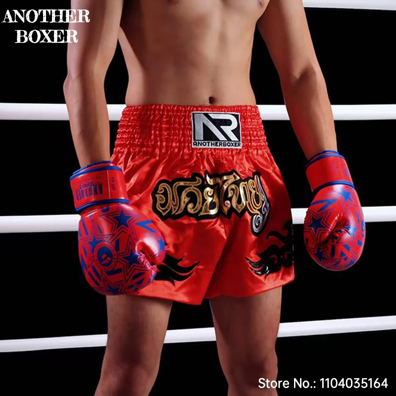 Vastwit Kids Boys Muay Thai Shorts Boxing Kickboxing MMA Training Trunk Satin Fight Bjj Grappling Type C L 170 - View #2