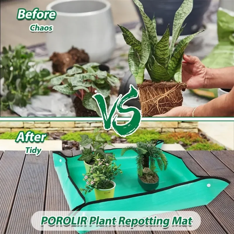 Plant Repotting Mat Waterproof Foldable for Flowerpot Transplanting Mixing Soil