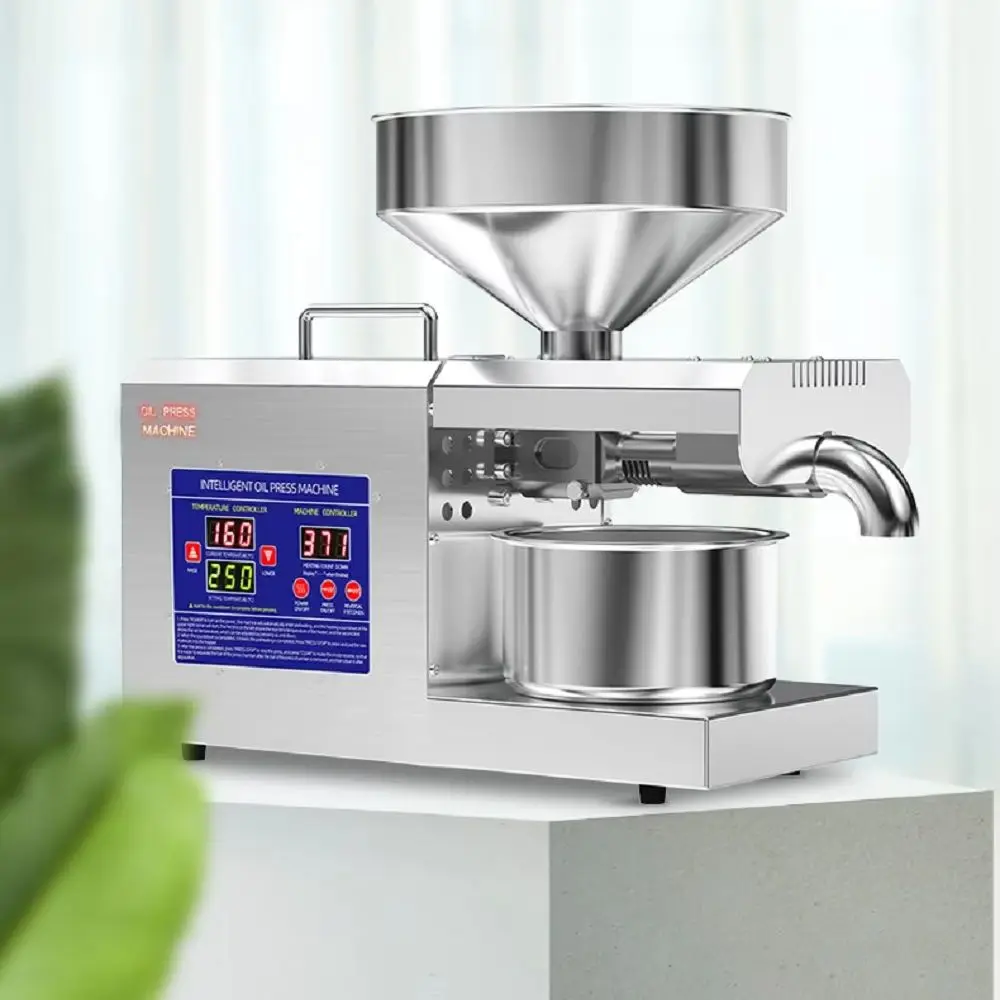 K39 Intelligent temperature control oil press Home small oil press Stainless Steel Hot & Cold Oil Press