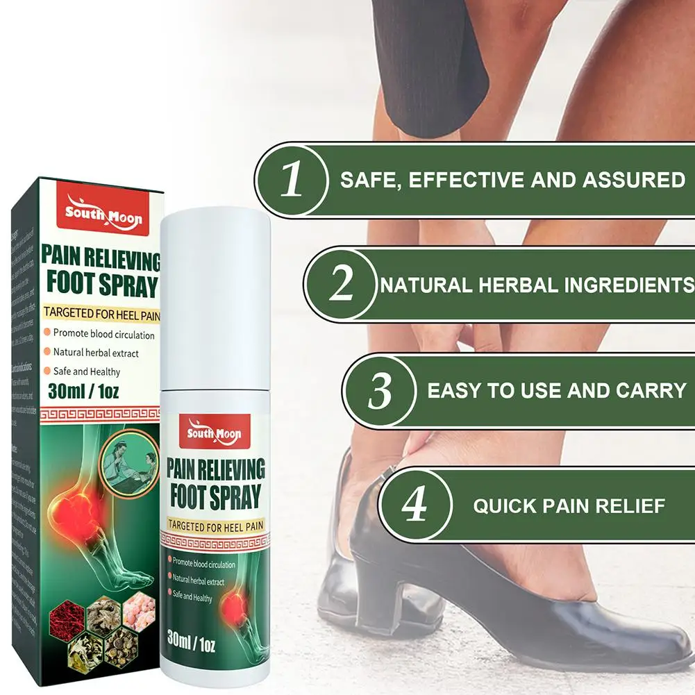 Heel Pain Relief Spray Effectly Treat Long Heel Spurs Foot Achilles Tendon Bone Tendonitis Pain Muscle Joint Treatment Spray