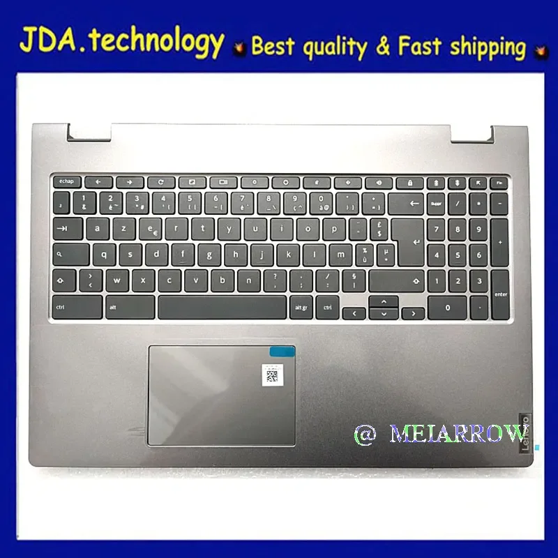 Meiarrow Nuovo/Orig Per Lenovo Chromebook C340 C340-15 Palmrest Eur Tastiera Copertura Superiore Touchpad, Grigio Argento