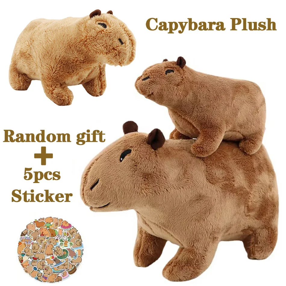 ?   18-30cm Capybara 플러시 시뮬레이션 Capibara 애니메이션 푹신한 장난감 박제 동물 부드러운 인형 어린이 생..