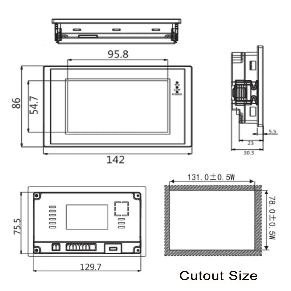 8043ig PI3043ie T PI3043ie PI3043ieS N with Ethernet WIFI 4G 4 Inch HMI Human Machine Interface Display Screen hmi touch screen