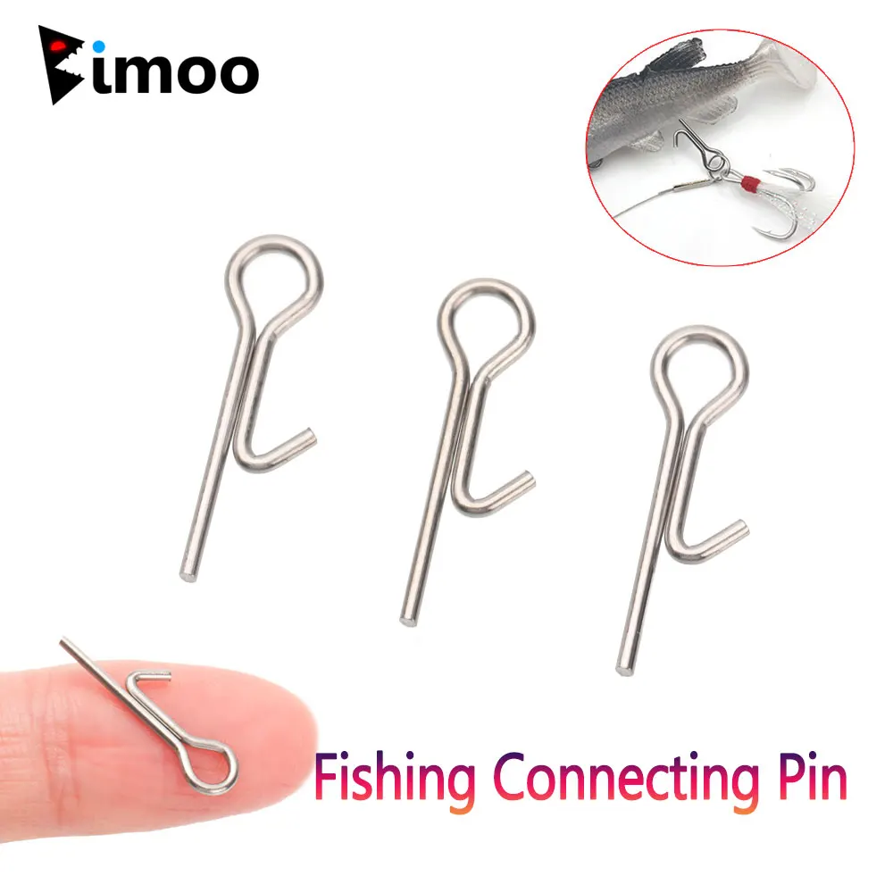 Bimoo 50pcs Fishing Bait Stinger Spike Hook Connecting Pins Needle Fixed  Lock Assist Soft Lure Fishing Accessories Tools Tackles - AliExpress