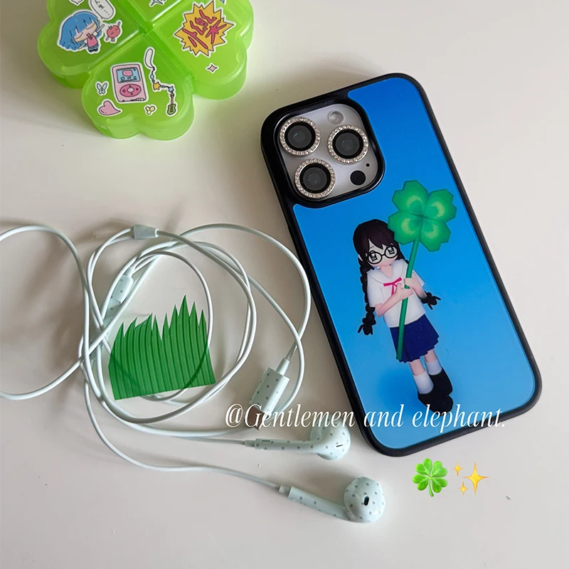 Korean Ins Japanese Style JK Girl Shockproof Silicone Phone Case
