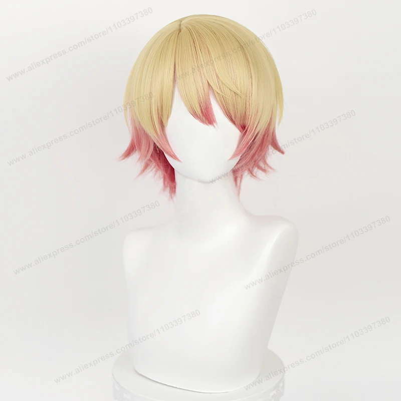 Tenma Tsukasa-Inspired Short Anime Cosplay Wig - 30cm Heat-Resistant Synthetic Hair