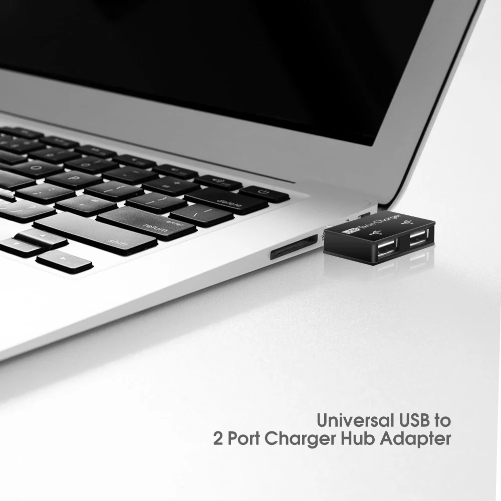 USB Hub Adapter USB Splitter USB 2.0 HUB Converter USB Male To Twin Charger Interface Female for Huawei Xiaomi Macbook Pro 3