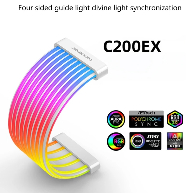 

Гибкий кабель 5V3Pin с подсветкой ARGB для видеокарты ПК 8-контактный 24-контактный удлинитель с небольшим 4-контактным разъемом