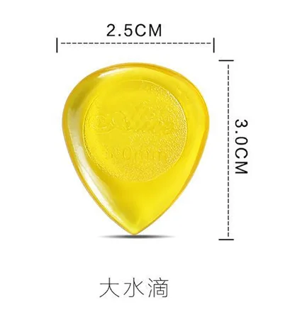Guitar Picks 2 Pcs Electric Bass Guitar Picks Shape Waterdrop Thickness 1.0 2.0 3.0 mm One Each Color Random