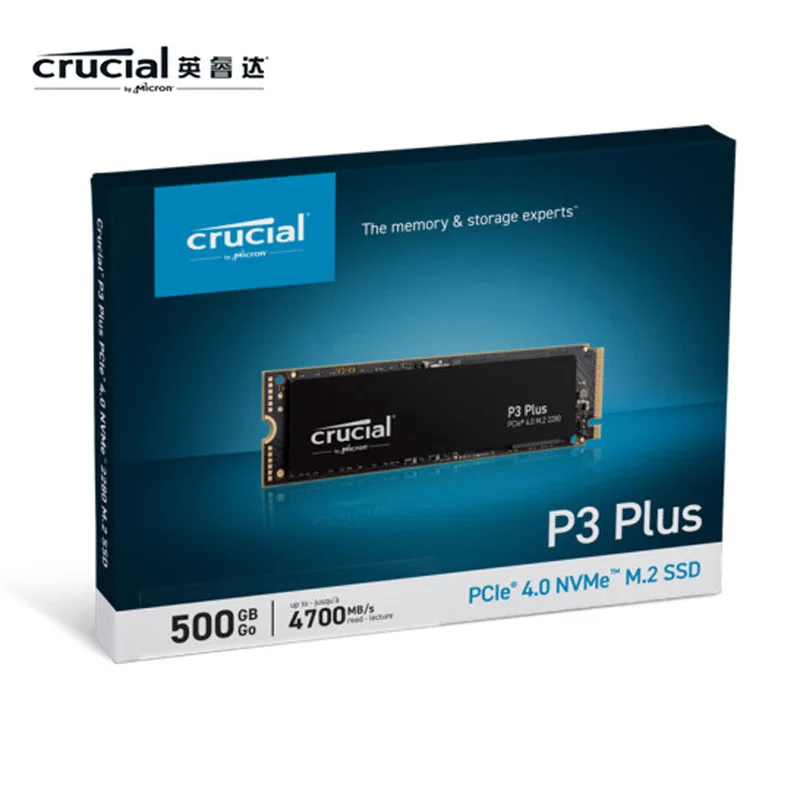 Ssd Originale Crucial P3 Plus Pcie 4.0 3D Nand Nvme M.2 Nvme 500Gb 1Tb 2Tb Unità A Stato Solido