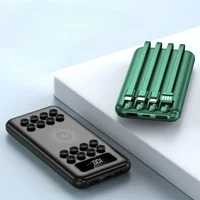 With Cable Wireless Power Bank 20000mAh For IPhone 14 13 Samsung Huawei Xiaomi Portable External Powerbank 2