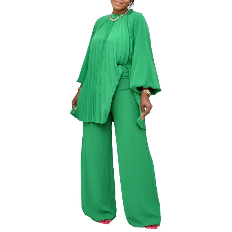 Two Piece Set Women Tracksuit Autumn Clothes Elegant African Clothes for Women Casual Party Long Sleeve Tops Pants Suits Outfits