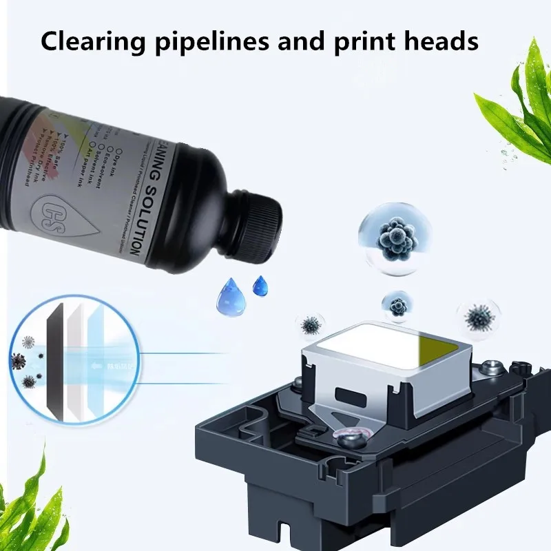 Epson Roland Mimaki UV 프린터 용 250ML UV 청소 액체 UV 프린트 헤드 청소 솔루션 용 청소 유체 UV 잉크 클리너