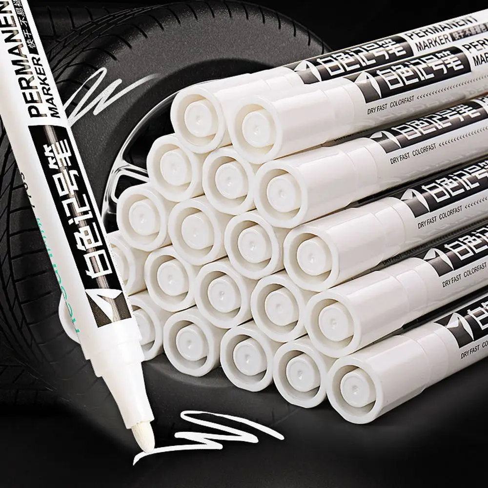 

Shoe Signature Environmental Oily Art Supplies White Marker Pen Tire Painting Pen Car Tyre Tread Painting Painting Graffti Pen