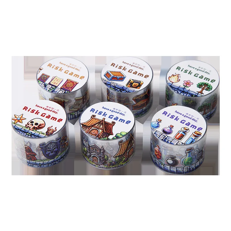 1Pc 어드벤처 게임 시리즈 마스킹 테이프 카와이 PET 장식 콜라주 접착제 DIY 스크랩북킹 손으로 만든 마스킹 문구