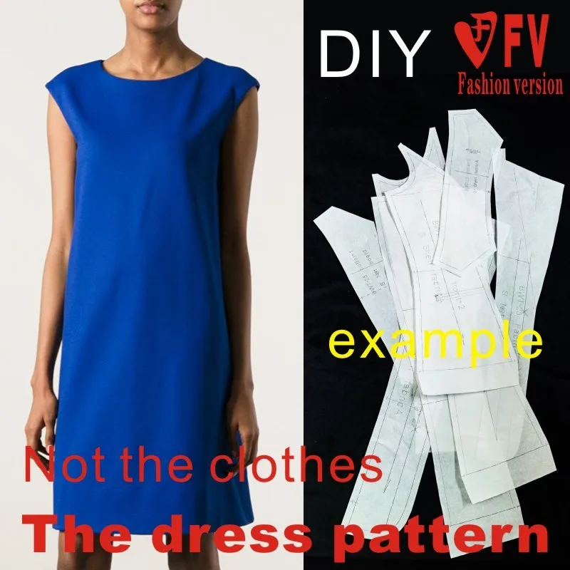 Dresses Sewing Pattern Template Cutting drawing Clothing DIY ((Not selling clothes)) BLQ- 118