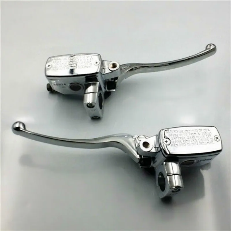 

Motorcycle Chrome 7/8" Handlebar Brake Hydraulic Clutch Lever Master Cylinder CB Custom Rat Cruiser