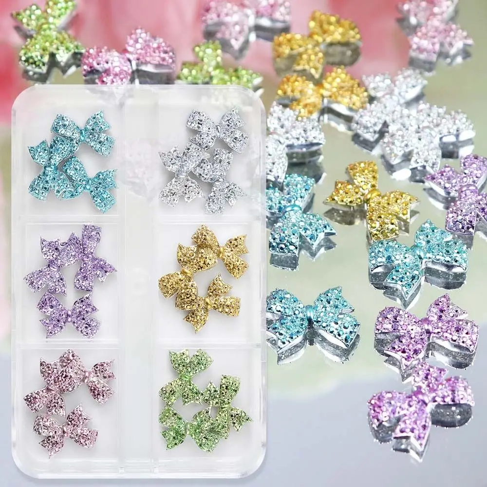 

Metal Butterfly Butterfly Nail Decorations Bow Tie Resin Bowknot Nail Rhinestones DIY Nail Charms Manicure Supplies