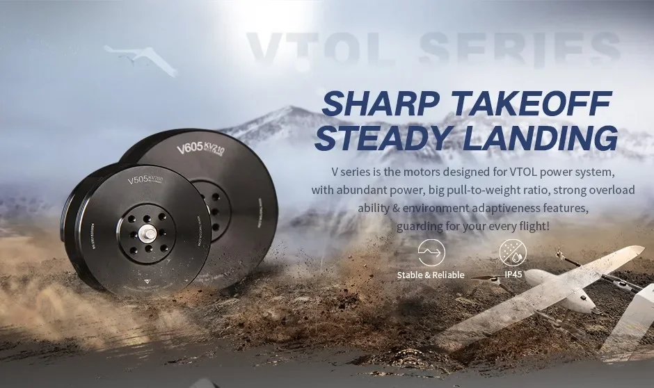 V605 T-MOTOR KV210 Двигатель БПЛА с вертикальным/фиксированным крылом Максимальная мощность 3200 Вт/длительность 180 с Максимальный ток 70 А/длительность 180 с thumbnail 6