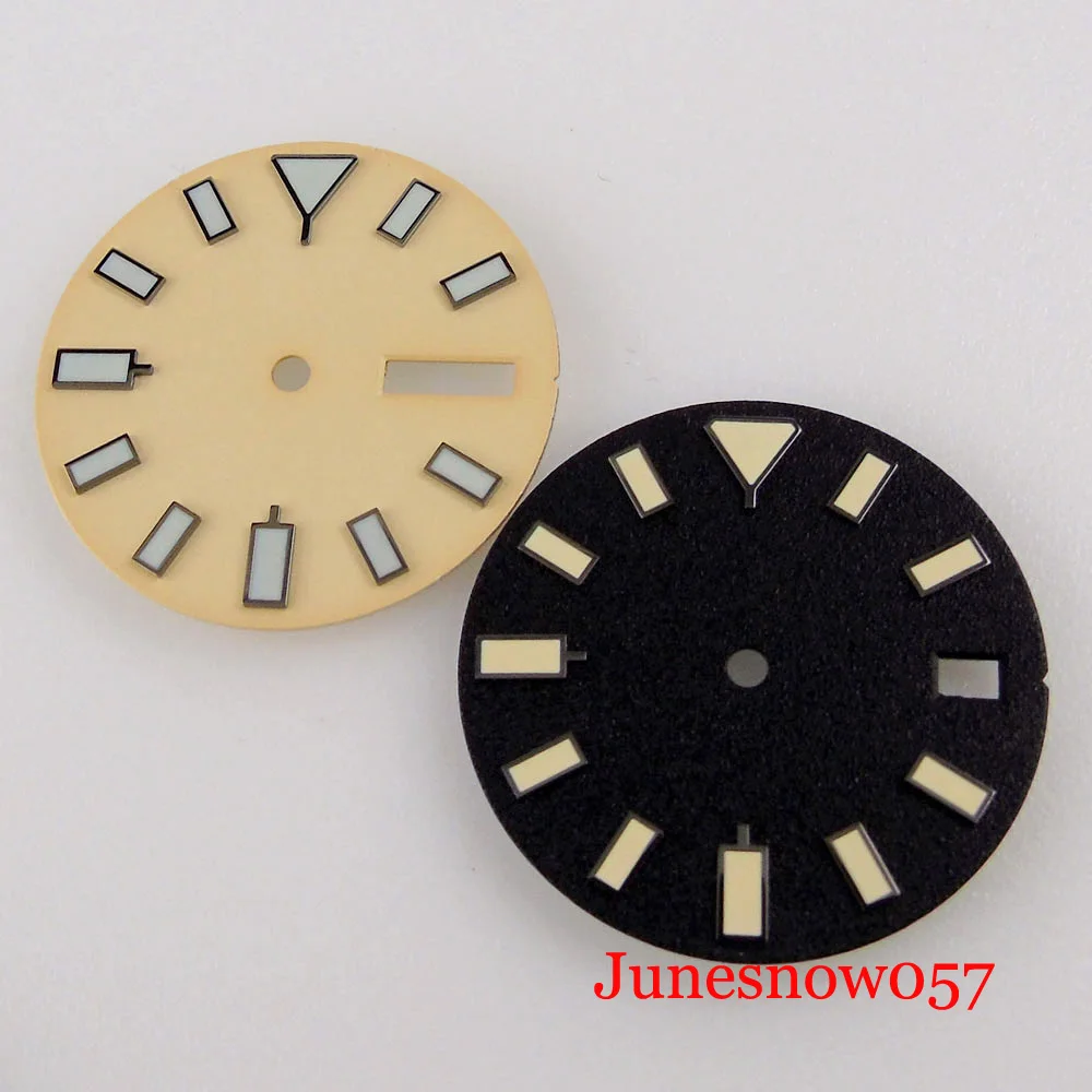 Bliger 28.5Mm Orologio Quadrante Nero/Beige Fit Nh35A Nh36A Nh36 Skx 007 Srp Cassa Dell'Orologio Da Uomo Con Movimento Automatico
