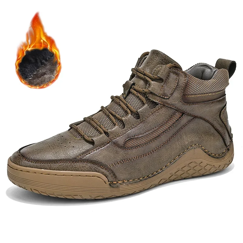 

New Winter Warm Men Snow Boots High Quality Comfortable Men's Ankle Boots Winter Plush Warm Men Shoes Outdoor Casual Sneakers
