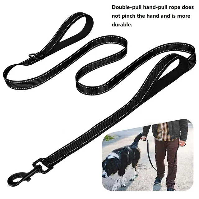 Double Strap for Dogs Hands Free Leash Dog Long Leash for Pet Puppy Accessories Dog Walking GXQ16