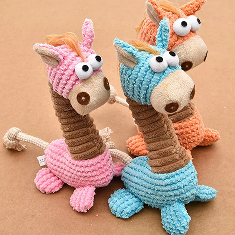 

Игрушка плюшевая в виде жирафа для обучения собак