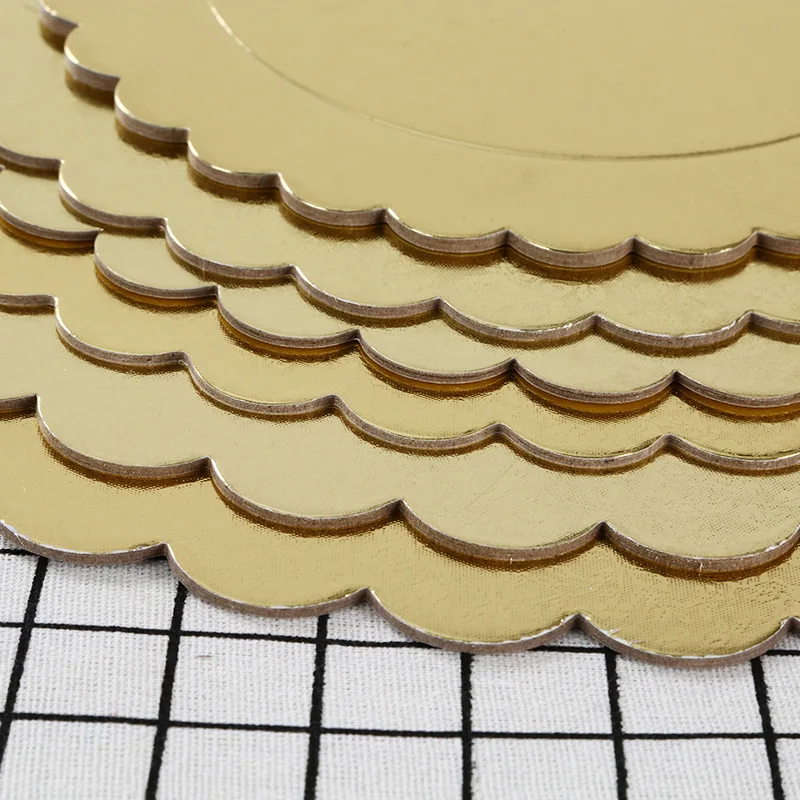 Gold Cake Board Disposable Dessert Tray Cake Base Cardboard for Wedding Birthday Party Baking Accessories Tools baking supplies cake tools