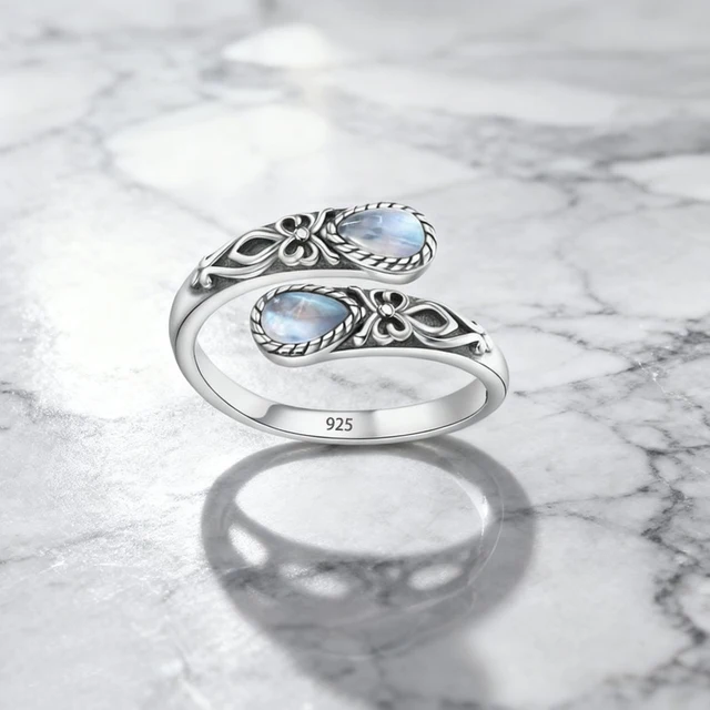 Bague Girlbible en argent sterling 925 pour femme, couple, minimaliste, faite à la main, rétro, avec pierre noire, bijoux de fête, cadeau, anti-allergie