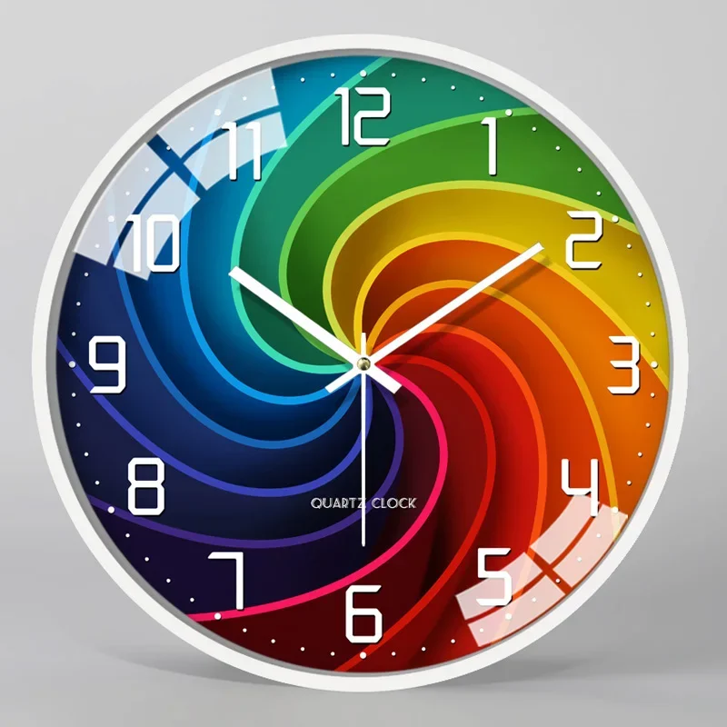 Silent Wall Clock Metal Clock Clocks Style 7  