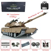 Heng Long 1/16 Scale RC Battle Tank M1A2 Abrams TK7.0 Customized 3918 360° Turret Barrel Recoil BB Shooting Toys Gifts TH17803 1