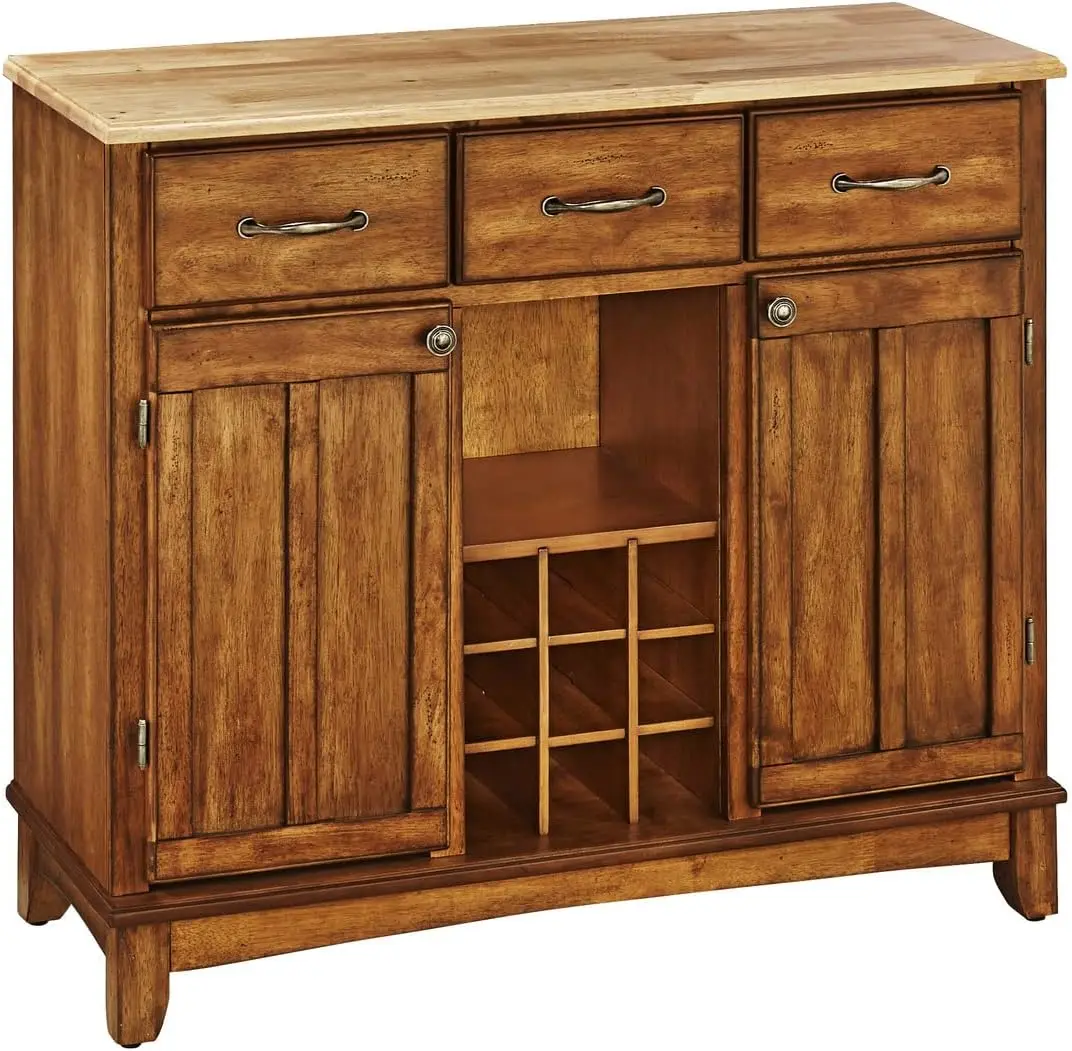 

Buffet of Buffets Cottage Oak with Natural Wood Top by Home Styles