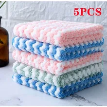  Kitchen daily dish towel, dish cloth, kitchen rag, non-stick oil, thickened table cleaning cloth, absorbent scouring pad 