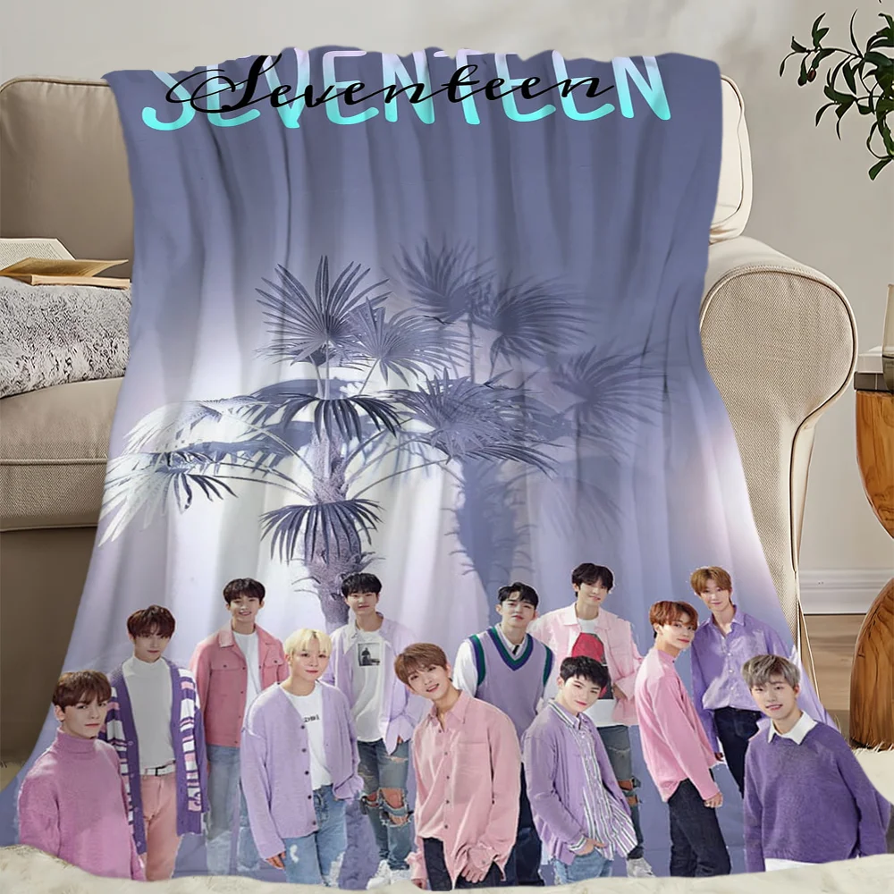 K-pop S-SEVENTEEN skicomfort warm Soft Baby blanket suitable Home Kids Lunch Blanket Suitable for Home Office Daily Use Cover 6