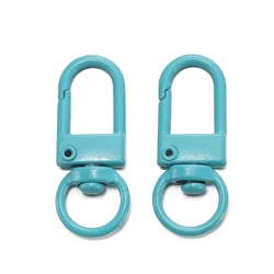 Colorful Alloy Snap Lobster Clasp Hooks for DIY Crafts - 10 - Pack Wholesale Set (Blue)