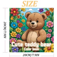 Cute Teddy Bear Color Book 26 Pages Cartoon Bear Coloring Book Relaxing Creative Artistic Coloring Journey for Teens and Adult 2