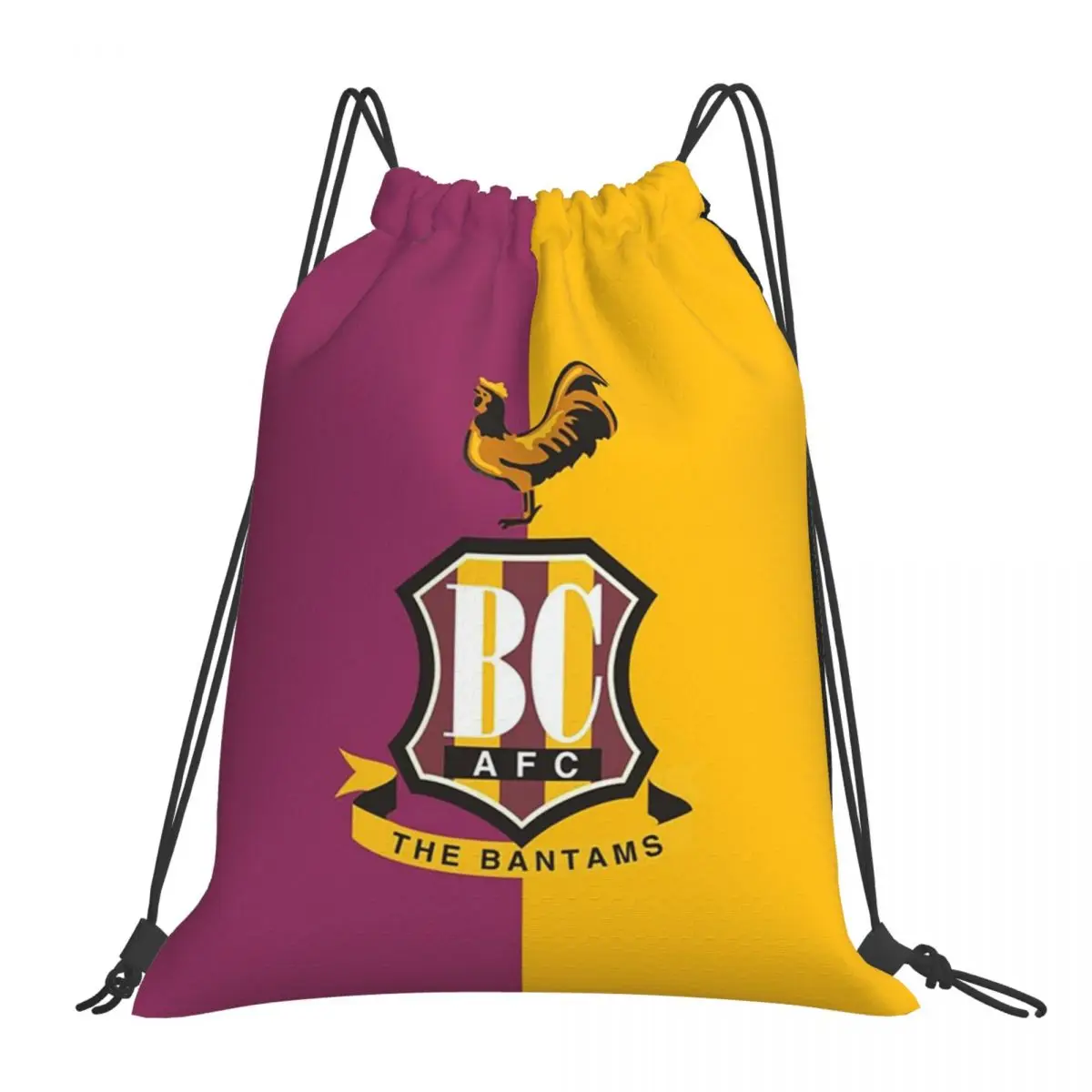 

Bradford City Backpacks Multi-function Portable Drawstring Bags Drawstring Bundle Pocket Sports Bag BookBag For Man Woman School