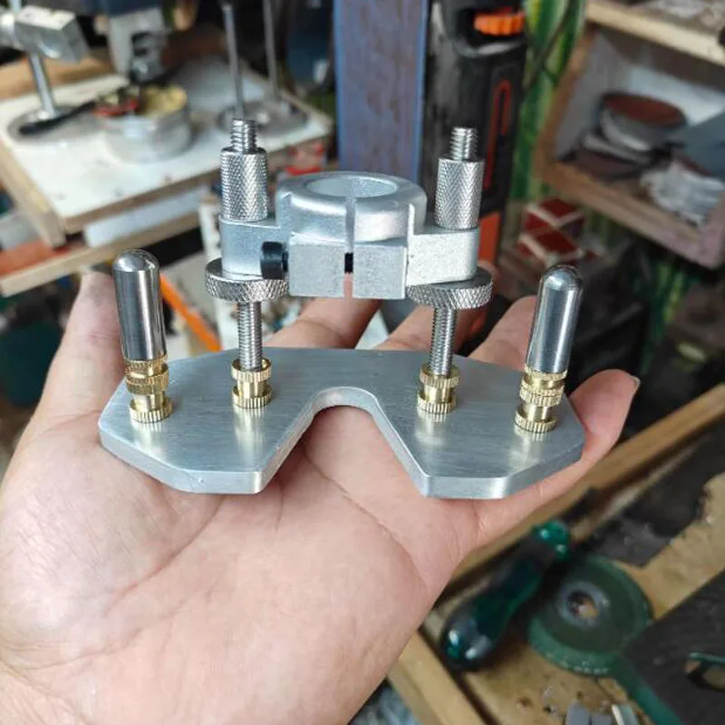Engraving Auxiliary Bracket & Grooving Tool, Aircraft Aluminum Base with Stainless Steel Accessories for 20mm Machine