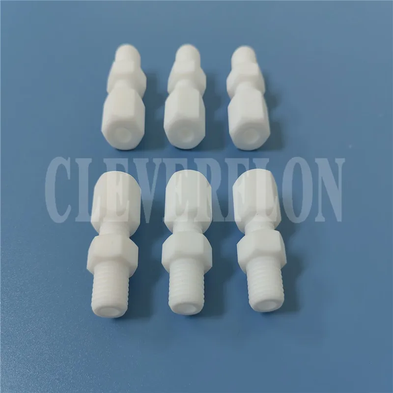 화이트 스트레이트 G 수 스레드 PTFE 커넥터