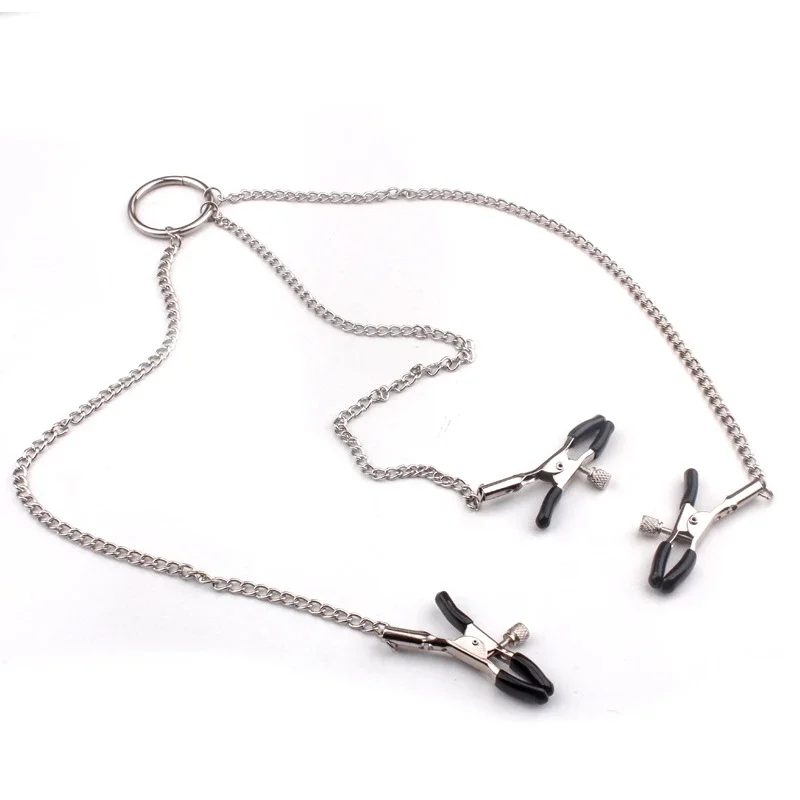 Nipple Clamps Labia Breast Nipple Clamps With Chain Clips Slave Bdsm Fetish Erotic Toys For women Adult Game nipple clips sex toys