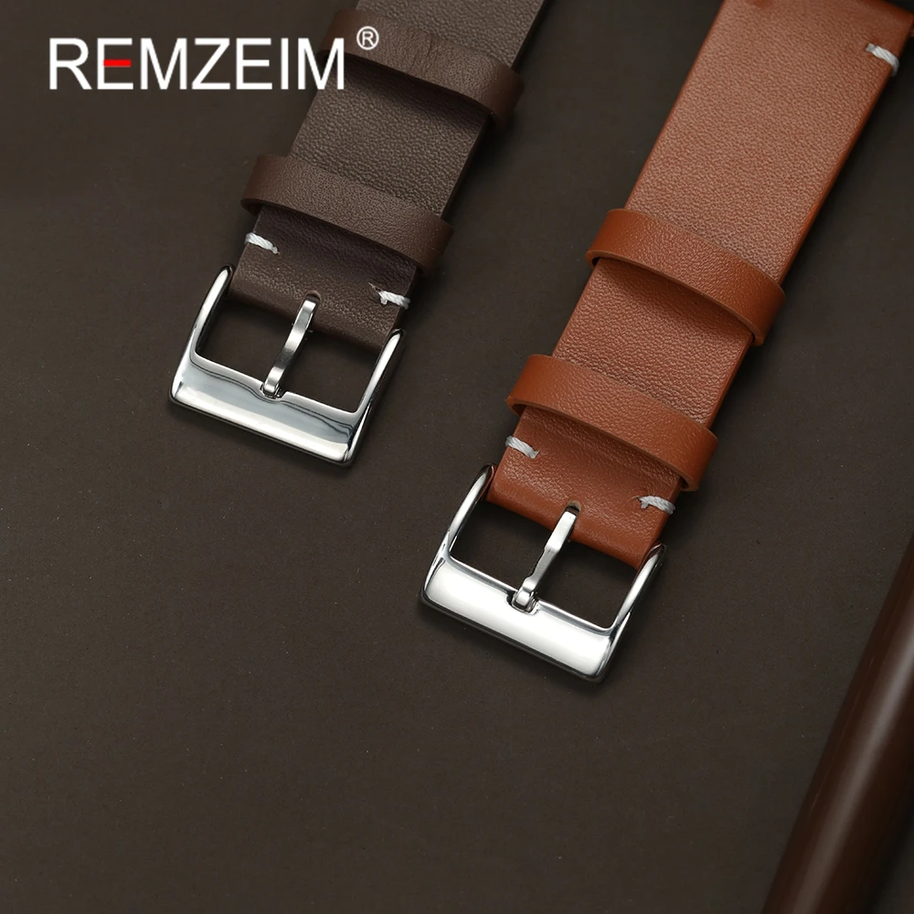 Luxurious Genuine Leather Quick Release Watchband - Casual Cowhide Bracelet