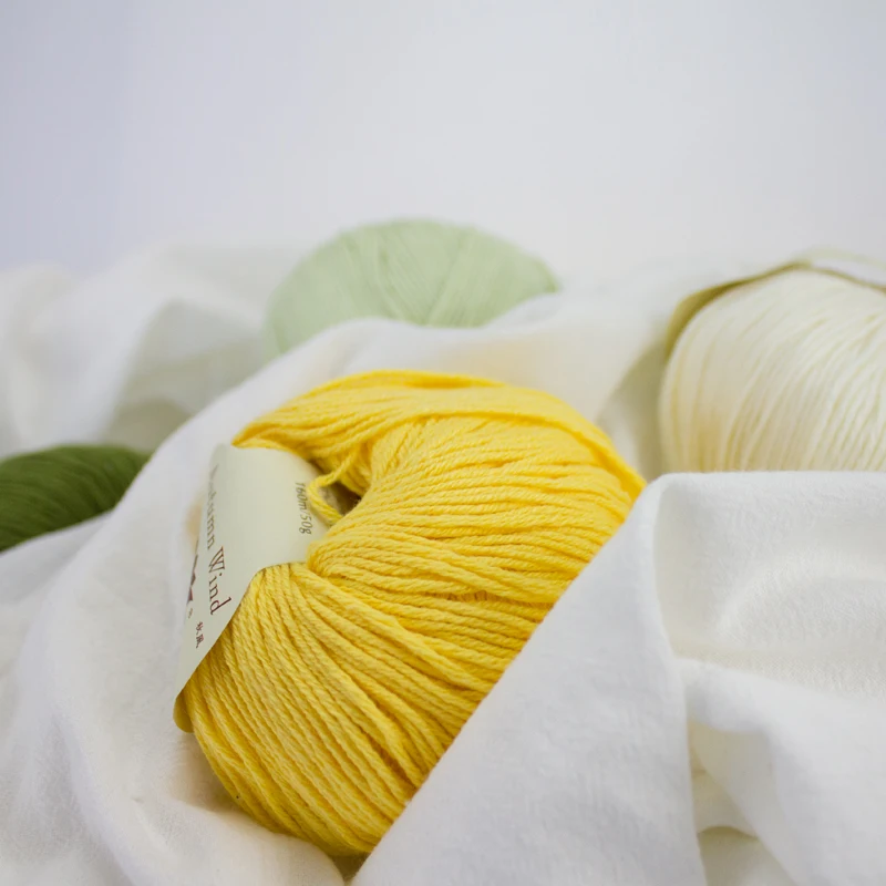 50g Cotton Yarn Cashmere Blended Hand Knitting Crochet Fingering Weight For Garments Soft Baby Clothes 4